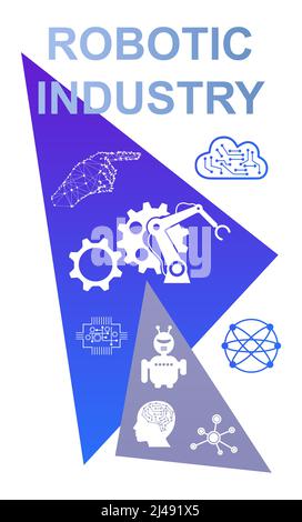 Robotic industry concept drawn on a white background Stock Photo