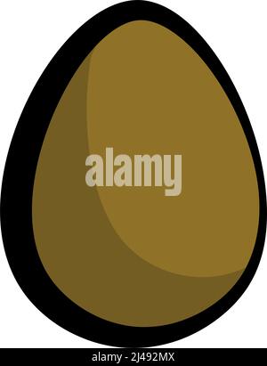 Chocolate Egg Template in very simple cartoon style Stock Vector