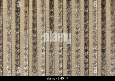 Beige Velvet Fabric Texture Background close up vertical Direction of Threads Stock Photo