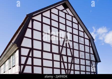 Half-timbered house facade, Germany, Europe Stock Photo