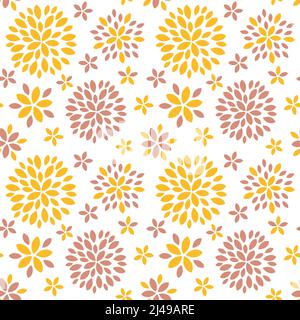 Seamless pattern a flower in a modern style. Stock Vector