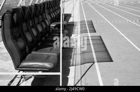 vip stadium seat tribune outdoor for people, stadium Stock Photo