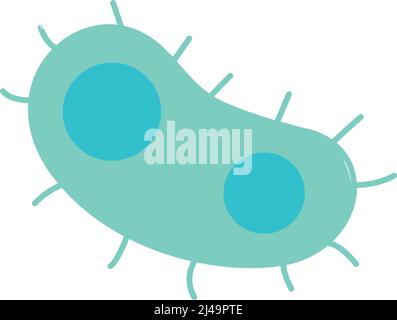 Green bacteria semi flat color vector object Stock Vector