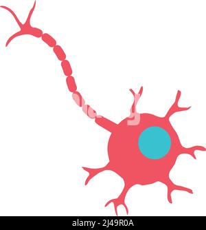 Abnormal red cell with outgrowth semi flat color vector object Stock Vector
