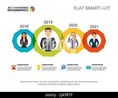 Four elements goal process chart template for presentation Stock Vector ...