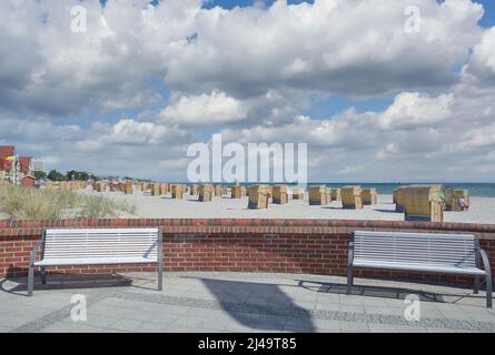 Promenade of Groemitz,baltic Sea,Schleswig-Holstein,Germany Stock Photo