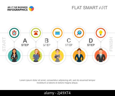 Five Steps Startup Slide Template Stock Vector Image & Art - Alamy