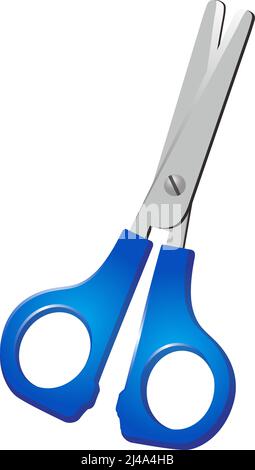 Scissors realistic vector illustration. Stationery concept. Design element for banners, posters, leaflets and brochures. Stock Vector