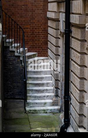 Stairs in Temple, the central Law district, London, England, UK Stock Photo