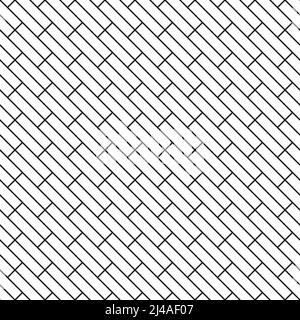 Parquet laminate floor wall diagonal texture background. Seamless pattern with rectangular tiles Stock Vector