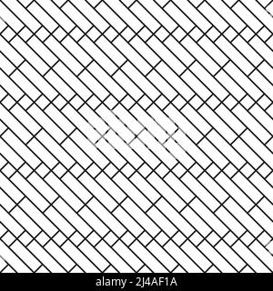 Parquet laminate floor wall diagonal texture background. Seamless pattern with rectangular tiles Stock Vector