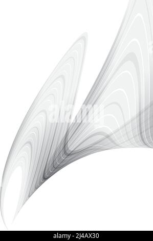 grey background, abstract monochrome background, curved lines art, wavy gray lines, wave template, striped grey background Stock Vector