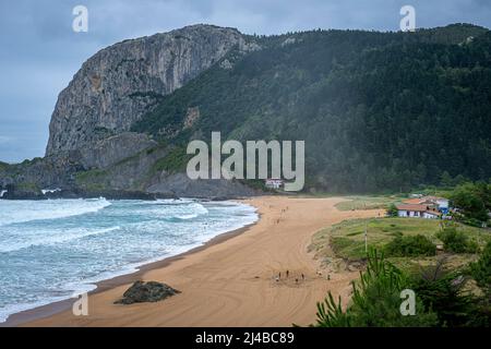 Laga beach in Urdaibai Biosphere Reserve, Biscay, Basque Country, Spain Stock Photo