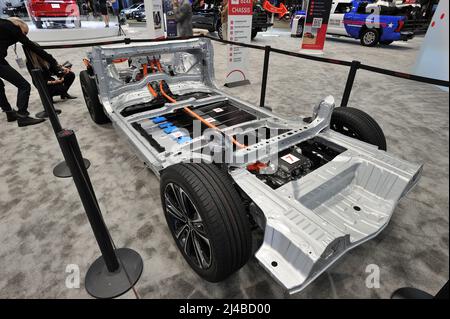 A Toyota bZ4X 2022 on display at the 43rd Bangkok International Motor ...