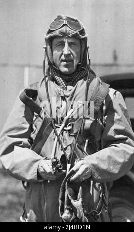 Air Minister's Flying Family -- Lord Londonderry the Air Minister, has just gained his 'A' certificate for flying, at Heston Air Port. His daughter Lady Marolret Stewart, qualified for her 'A' certificate last week, and his youngest ***** Lady Mary; Stewart, who is ***** rapidly becoming *****. July 17, 1933. (Photo by London News Agency Photos Ltd.). Stock Photo