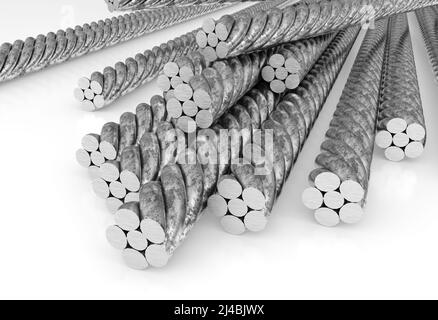 Spiral steel isolated on white background, 3d illustration. Stock Photo