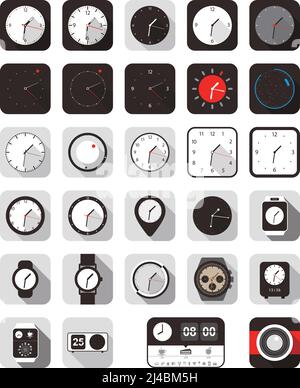Time clock watch Stock Vector Image & Art - Alamy