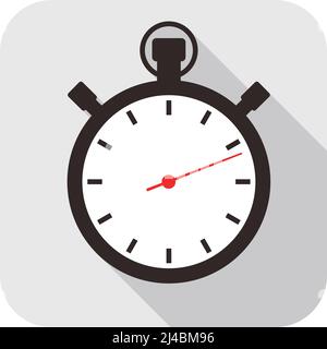 stopwatch clock flat fashion icon design, watch icon, vector Stock Vector