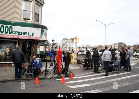 Brooklyn, United States. 13th Apr, 2022. NY: A day after multiple people were Injured during the Tuesday morning rush-hour at Brooklyn's 36th St. Subway Station in the Sunset Park neighborhood. Taken on April 13, 2022, in Brooklyn, New York . (Photo by Erica Price/Sipa USA) Credit: Sipa USA/Alamy Live News Stock Photo