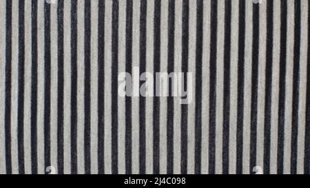 black and gray stripes fabric closeup. tablecloth texture Stock Photo