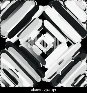 Modern abstract vector artwork made with various simple geometric forms and monochrome graphics elements useful for poster, cover, art, presentation, Stock Vector