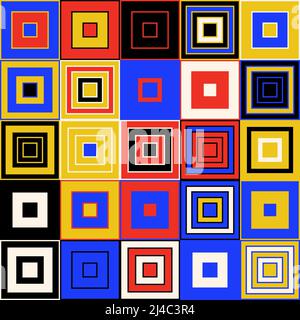 Line Art abstract vector pattern artwork made with various geometric shapes and linear elements. Minimal graphics design for poster, cover, art, prese Stock Vector
