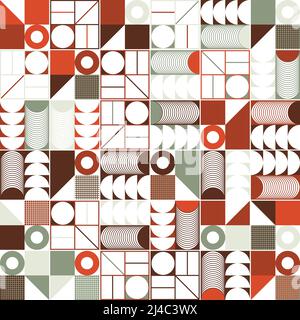 Digital collage graphics pattern made with vector abstract forms and generative geometric shapes, useful for web background, poster art design, magazi Stock Vector