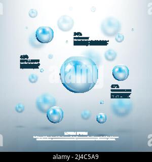 Abstract molecules vector background. Molecular chemistry, atom structure, research scientific illustration Stock Vector