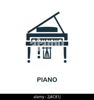 Piano icon. Simple element from musical instruments collection. Creative Piano icon for web design, templates, infographics and more Stock Vector
