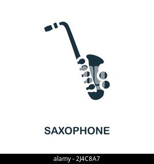 Saxophone icon. Simple element from musical instruments collection. Creative Saxophone icon for web design, templates, infographics and more Stock Vector