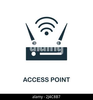 Access Point flat icon. Colored element sign from networking collection. Flat Access Point icon sign for web design, infographics and more. Stock Vector