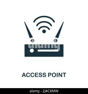 Access Point flat icon. Colored element sign from networking collection ...