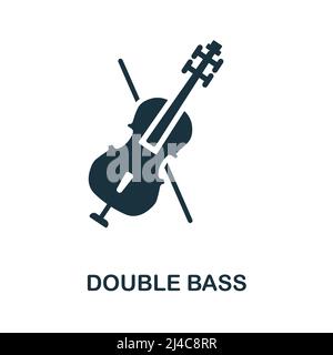 Double Bass line icon. Simple element from musical instruments ...