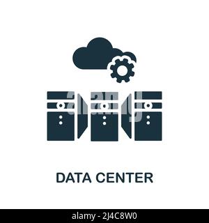 Data Center flat icon. Colored element sign from networking collection. Flat Data Center icon sign for web design, infographics and more. Stock Vector