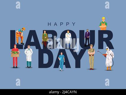 happy international labor day. vector illustration design Stock Vector