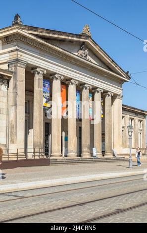 Schinkelwache at Theaterplatz Dresden, Saxony, Germany Stock Photo