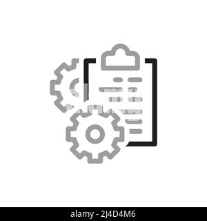 Simple of Clipboard Related Icons. Document settings. Stock Vector