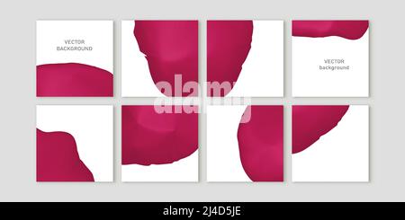 Trendy vector set for Social media stories and post, mobile apps, banners design, web ads. Template squared background with copy space and abstract Stock Vector