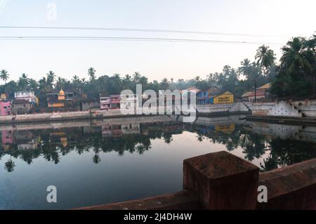 Coast sacred lake in Gokarna. Karnataka, India Stock Photo