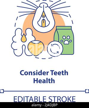 Consider teeth health concept icon Stock Vector