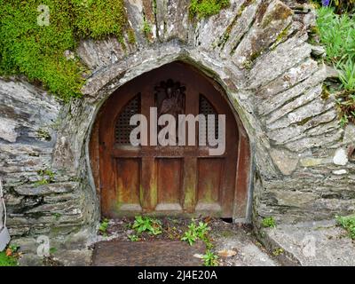 St Mauditus Holy Well, St Mawes, Cornwall, dates from the 6th century. Stock Photo