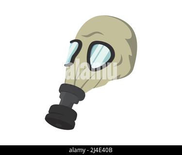 Detailed Military Gas Mask Illustration Vector Stock Vector