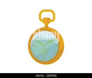 Detailed Vintage Watch Clock Illustration Vector Stock Vector