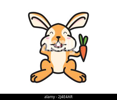 Cute and Sweet Rabit Illustration Stock Vector Image & Art - Alamy