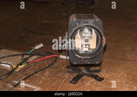 Old Projectors. Retro Equipment Theater Stage Image Concept. Stock Photo