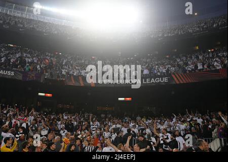 Barcelona, Spain. 14th Apr, 2022. UEFA Europa League soccer match quarter finals second leg FC Barcelona vs Eintracht Frankfurt at Camp Nou stadium. Barcelona. April 14, 2022 900/Cordon Press Credit: CORDON PRESS/Alamy Live News Stock Photo