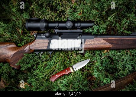 Hunting firearm, mauser 66 stutzen close up detail Stock Photo - Alamy