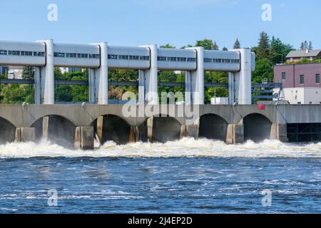 Rivière-des-Prairies Generating Station in the Montreal area Stock Photo