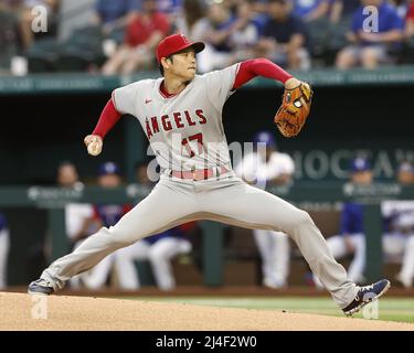 Los Angeles Angels pitcher Shohei Ohtani (17) pitches the ball during an  MLB regular season game against the Cleveland Guardians, Wednesday, April  27t Stock Photo - Alamy