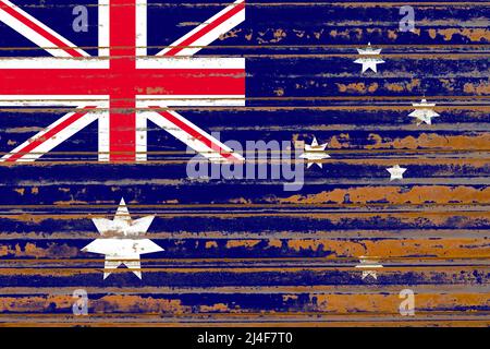 Australia flag on rustic old wood surface background Stock Photo - Alamy